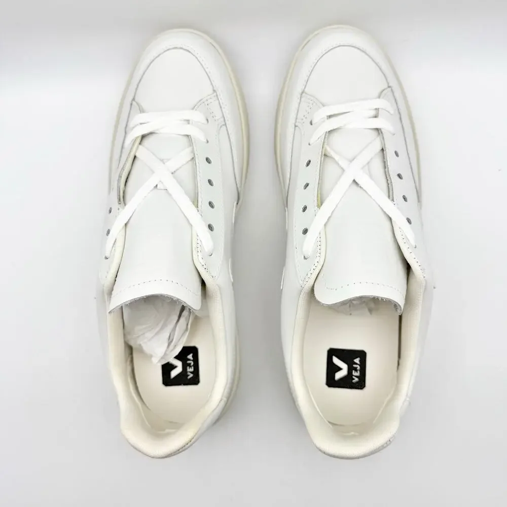 Veja Womens V-12 Sneakers US 8 EU 41 White Leather Lace Up NIB_10